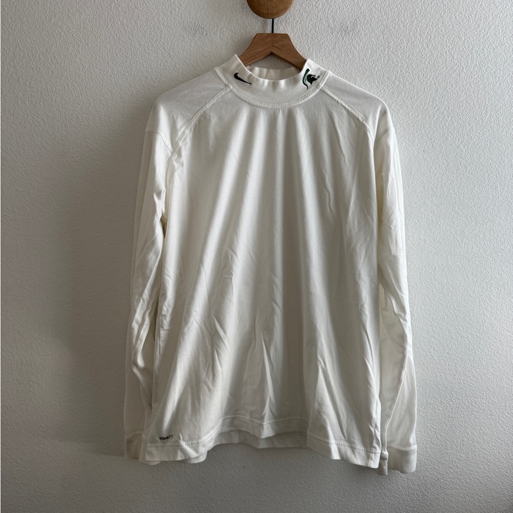 Nike Team Michigan State Spartans Mock Neck Long Sleeve Shirt